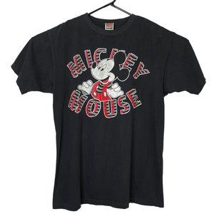 RARE Vintage Mickey Unlimited Mickey Mouse Black‎ Short Sleeve T Shirt ONE SIZE